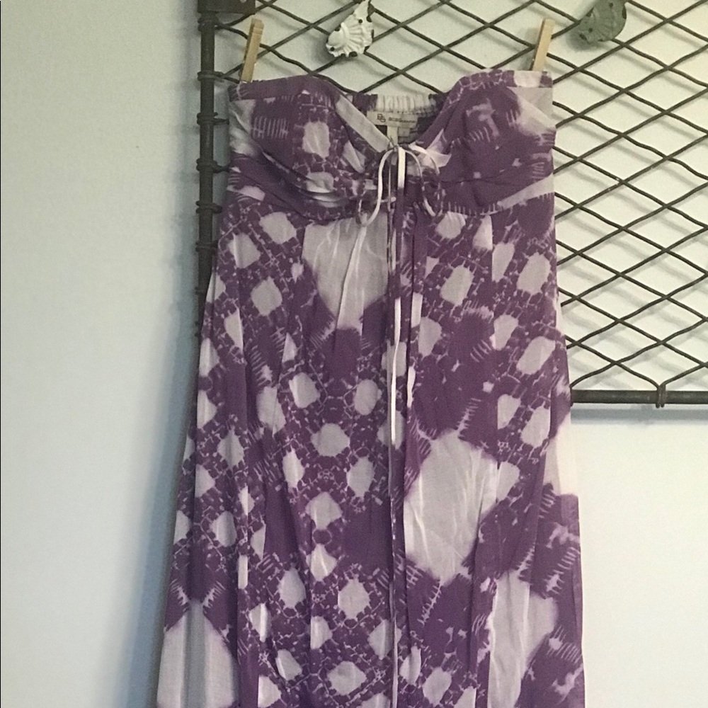 BCBG Purple Print Maxi Dress